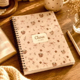 Espiral Caderno Personalizado de Chocolate Quente Cozy Coc