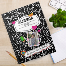 Caderno Personalizado de Colagem Preto e Branco co