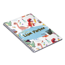 Espiral Caderno Personalizado de Dinossauro Infantil em Aq