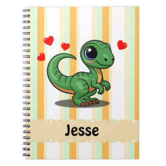 Espiral Caderno Personalizado de Dinossauro Velociraptor