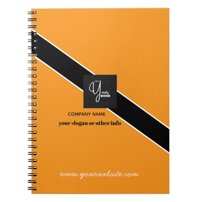 Espiral Caderno Personalizado de Empresa com Logotipo (Frente)