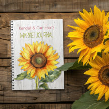 Caderno Personalizado de Girassol do Mercado de Ag