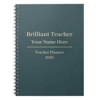 Espiral Caderno Personalizado de Planeamento para Professo