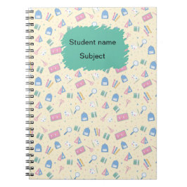 Espiral Caderno Personalizado de Volta às Aulas | Nome Per