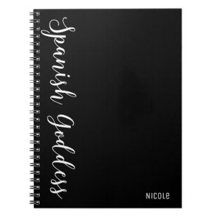 Espiral Caderno Personalizado Deusa Espanhola Moderno