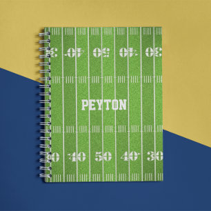 Espiral Caderno personalizado do campo de futebol
