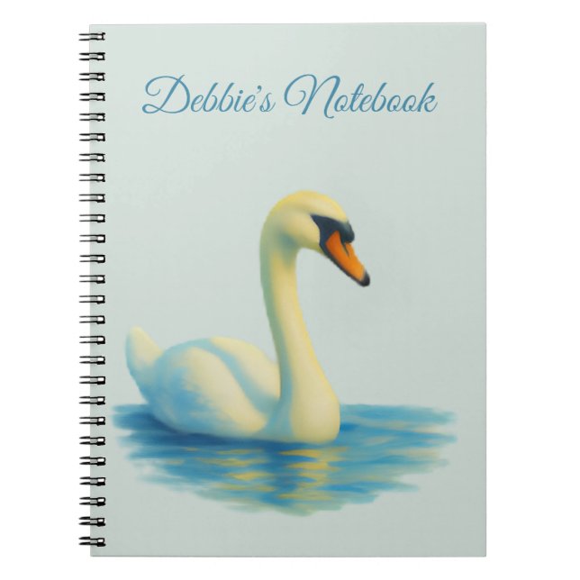 Espiral Caderno Personalizado do Cisne (Frente)