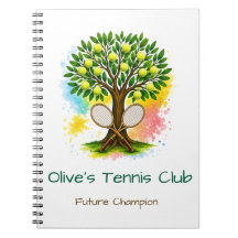Caderno Personalizado do Clube de Tênis Infantil
