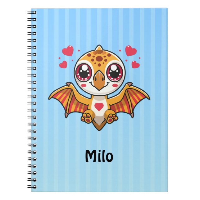 Espiral Caderno Personalizado do Dinossauro Voador – Adici (Frente)