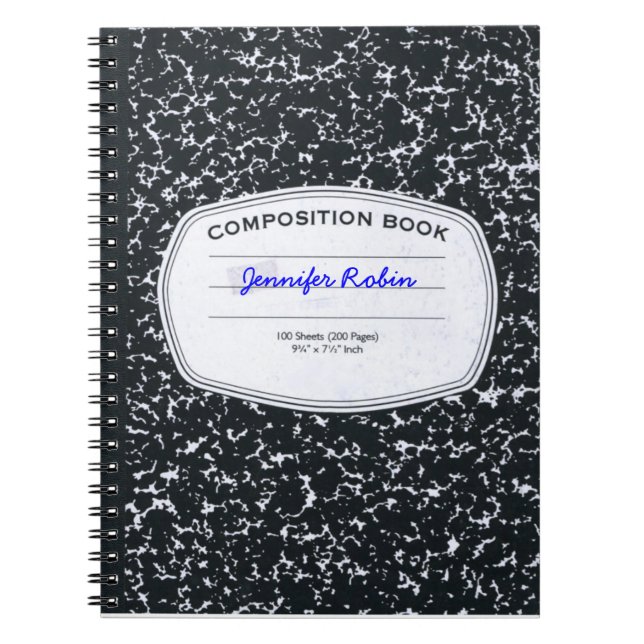 Espiral Caderno personalizado do estilo da composição (Frente)
