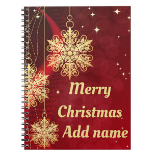 Espiral Caderno personalizado do Natal