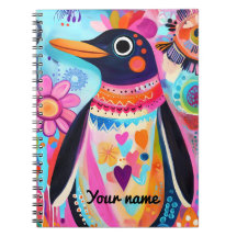 Caderno Personalizado do Pinguim: Ártico Colorido
