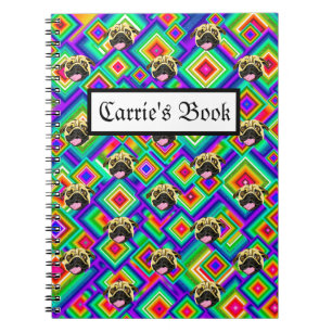 Espiral Caderno Personalizado do Pug