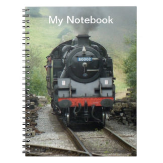 Espiral Caderno personalizado do trem do vapor