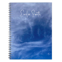 Caderno Personalizado Elegante Azul Céu