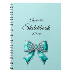 Espiral Caderno Personalizado Elegante com Laço