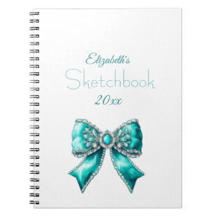 Espiral Caderno Personalizado Elegante com Nome e Laço
