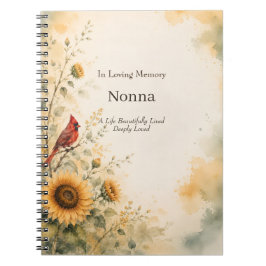 Espiral Caderno Personalizado Em Memória Amorosa | Funeral