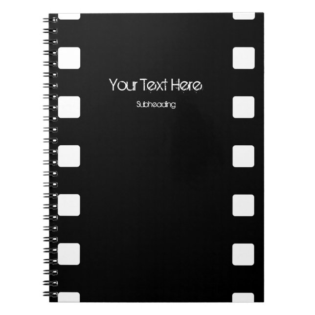 Espiral Caderno Personalizado Faixa de Filme (Frente)