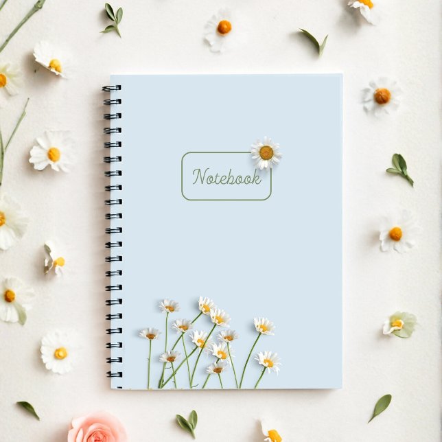 Espiral Caderno Personalizado Margarida Azul (Criador carregado)