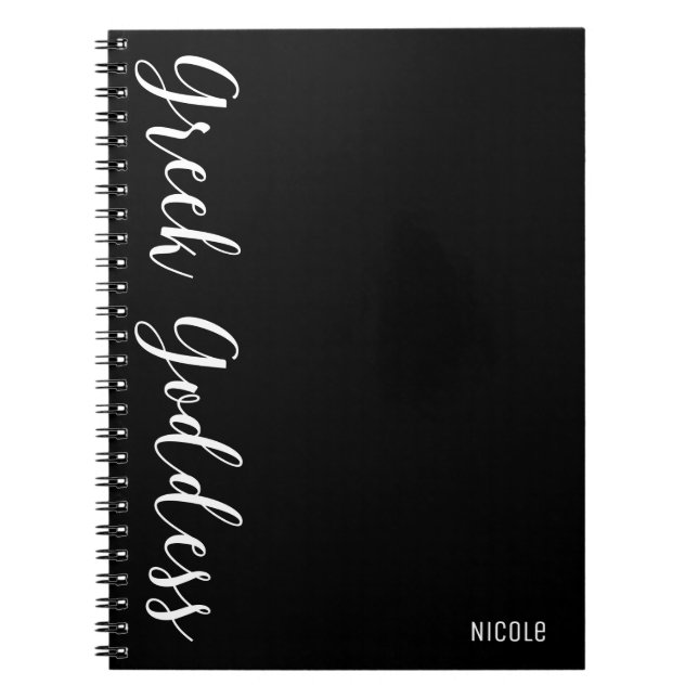 Espiral Caderno Personalizado Moderno Deusa Grega (Frente)