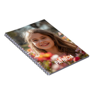 Espiral Caderno Personalizado Nome em Roteiro Foto Vertica