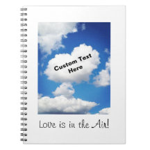 Caderno Personalizado Nuvem em Forma de Coração