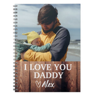 Espiral Caderno Personalizado Papai, Eu Te Amo Papai Foto