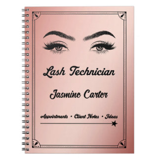 Espiral Caderno Personalizado para Técnico de Cílios