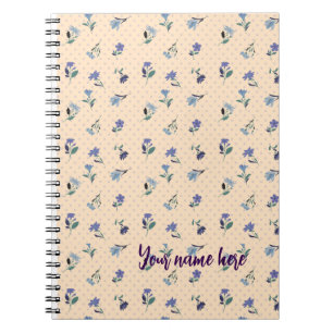 Espiral Caderno Personalizado Peachify Pastel Blooms