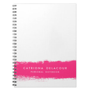 Espiral Caderno personalizado respingo da aguarela do rosa