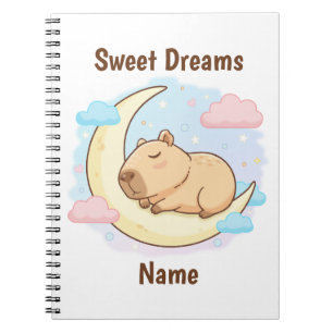 Espiral Caderno Personalizado Sonhos Doces Capivara