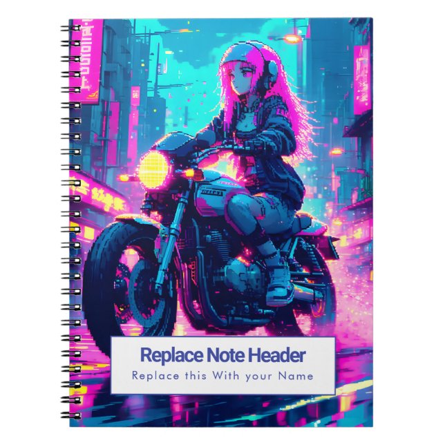 Espiral Caderno Personalizado Temático de Anime (Frente)