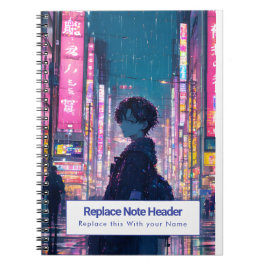 Espiral Caderno Personalizado Temático de Anime
