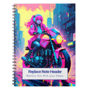 Espiral Caderno Personalizado Temático de Anime