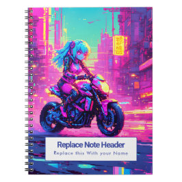 Espiral Caderno Personalizado Temático de Anime