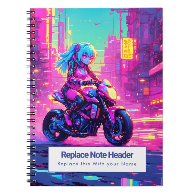 Espiral Caderno Personalizado Temático de Anime (Frente)