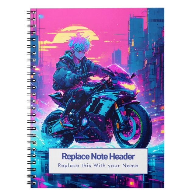 Espiral Caderno Personalizado Temático de Anime (Frente)