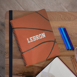 Espiral Caderno personalizado textura do basquetebol