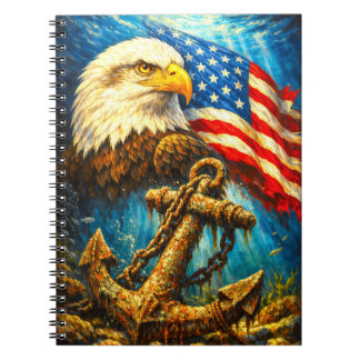 ESPIRAL CADERNO PERSONALIZÁVEL DA ÁGUIA AMERICANA