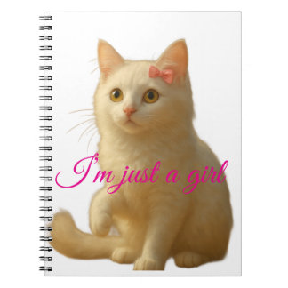 Espiral Caderno Personalizável de Gatinho Fofo "Sou Apenas