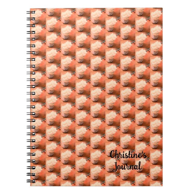 Espiral Caderno Personalizável de Sobremesa Cremosa (Frente)