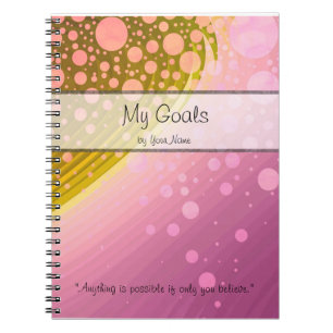 Espiral Caderno pessoal do objetivo