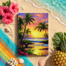 Caderno Praia Tropical, Pôr do Sol no Oceano
