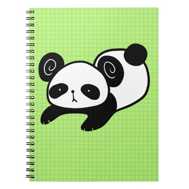 Espiral caderno preguiçoso da panda (Frente)