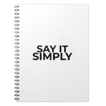 Caderno Premium Minimalista 'Diga Simplesmente'