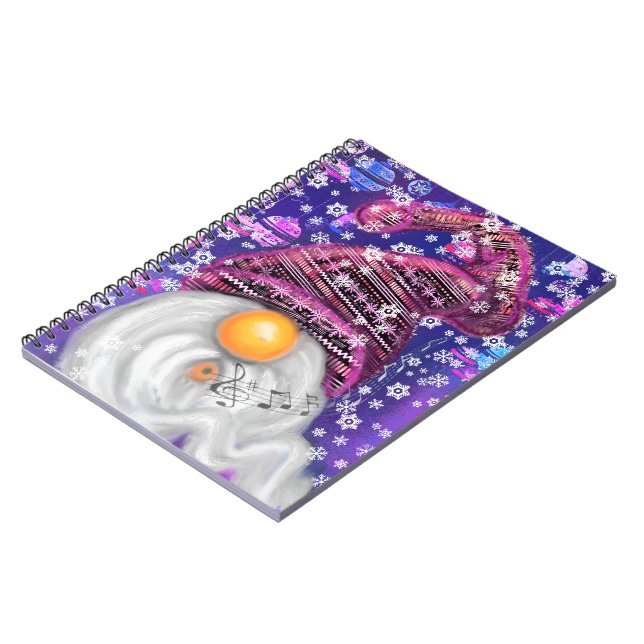 Espiral Caderno Presente de Natal Feliz Gnome (Left Side)