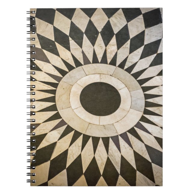 Espiral Caderno preto e branco do teste padrão (Frente)