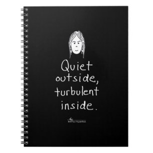 Espiral Caderno preto interno turbulento