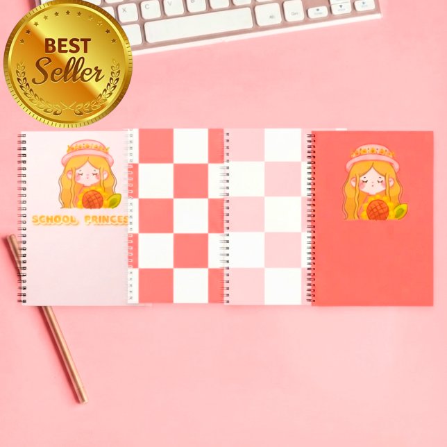 Espiral Caderno Princesa Escolar 🌻✨ (Criador carregado)